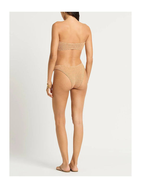 Trägerloses Bikinioberteil Beige