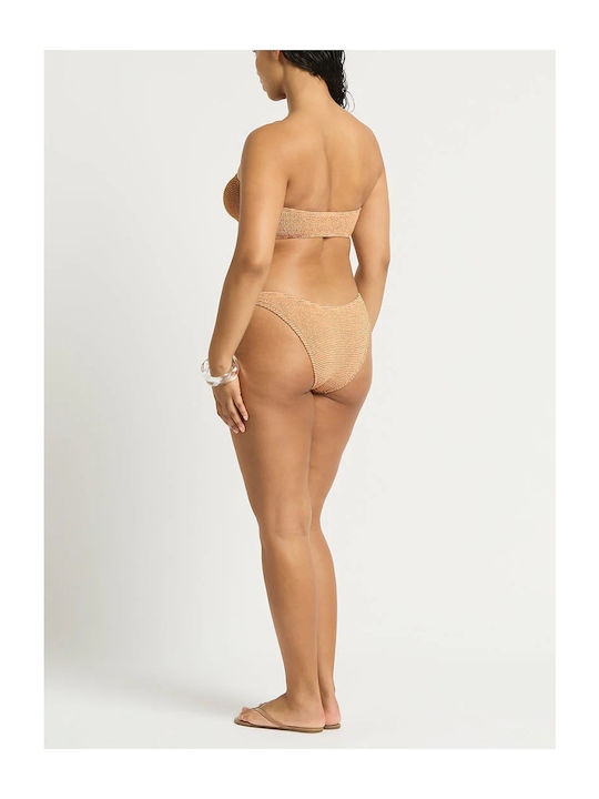 Trägerloses Bikinioberteil Beige