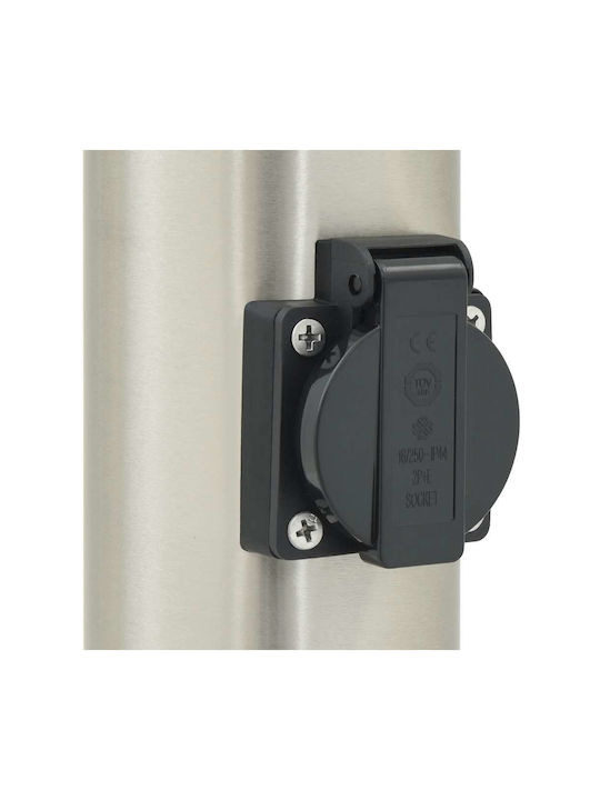 vidaXL Φωτιστικό Κολωνάκι Εξωτερικού Χώρου 40W IP44 για Ντουί E27 Ασημί