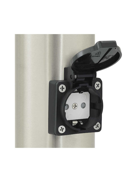 vidaXL Outdoor Small Post Floor Lamp 40W IP44 for E27 Silver