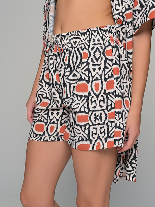 Milena by Paris Women's Multicolour Beach Shorts 040343-Multicolour