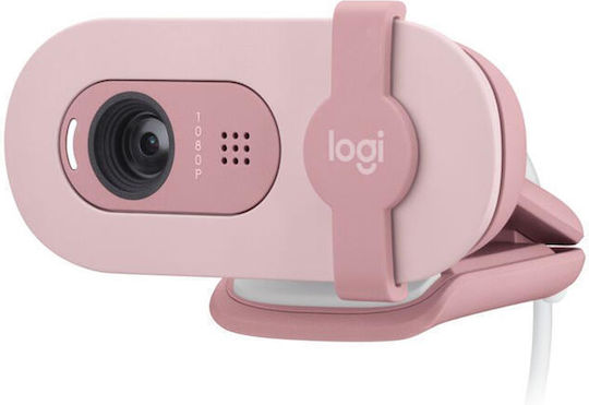 Logitech Brio 100 Web Camera Full HD 1080p Ροζ 960-001623