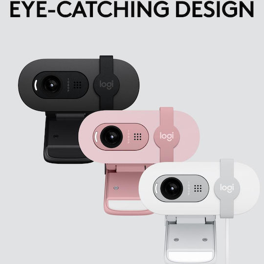 Logitech Brio 100 Web Camera Full HD 1080p Ροζ 960-001623