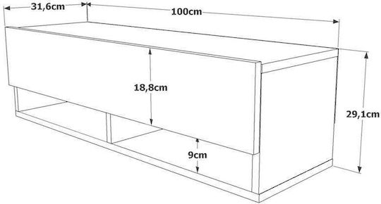 Konsolentisch Aus Holz Weiß M100xB30xH30cm