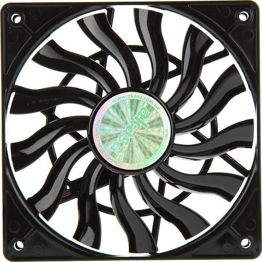 Akasa Slimfan Вентилатор За Кутия 120мм (1600 Оборота / 54.55 CFM) Без Светодиодно Осветление И Свързване 4-Изводна ШИМ