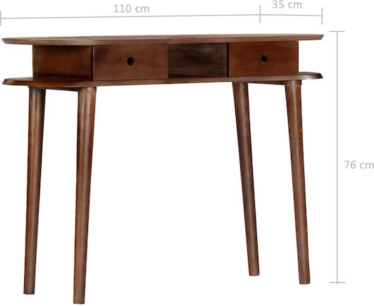 Console Table Solid Acacia Wood L110xW35xH76cm