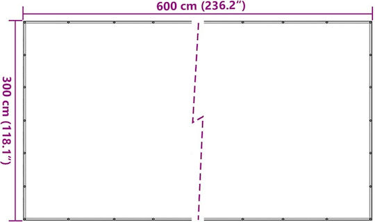 vidaXL Δίχτυ Αποσκευών Αυτοκινήτου 600x30cm Πράσινο