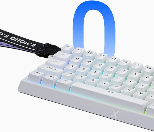MCHOSE Ace 68 Gaming Πληκτρολόγιο 65% με Magnetic διακόπτες και RGB φωτισμό (Αγγλικό US) Λευκό