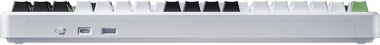 Aula F87 Wireless Gaming Mechanical Keyboard Tenkeyless with GrayWood V3 Switches and RGB Lighting (English US) Gray
