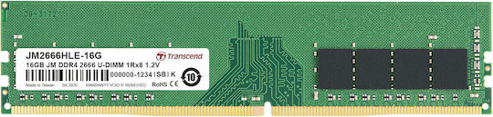 Transcend JetRam DDR4 with Module 1x16GB and Speed 2666 for Desktop