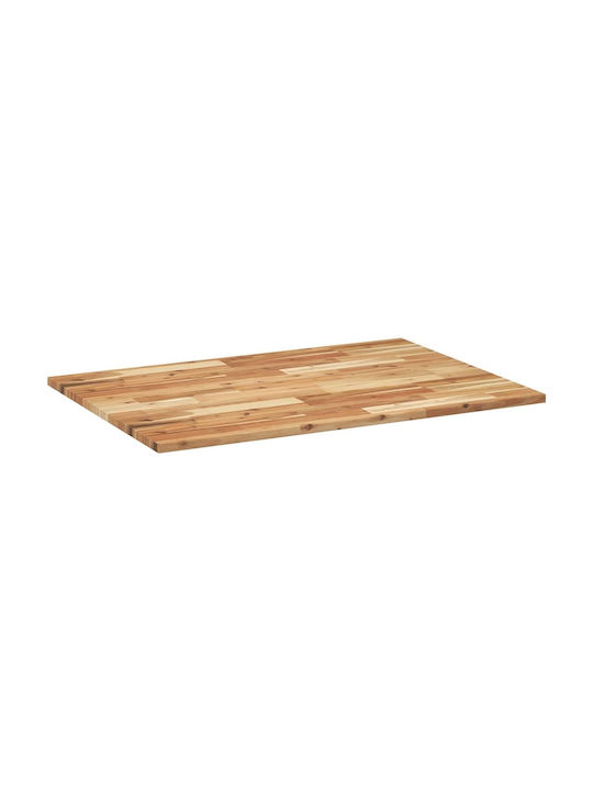 vidaXL Suprafață Rectangulară De Masă Din Lemn Masiv Maro 80x70x2cm 4008828