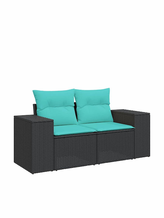 Outdoor Corner Rattan Sofa With Cushions 62x62x69cm