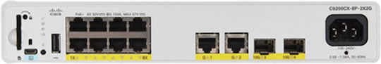 Cisco Catalyst 9000 Managed L2 / L3 PoE Switch με 8 Θύρες Gigabit (1Gbps) Ethernet και 2 SFP Θύρες