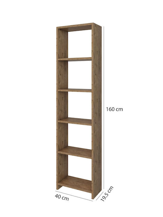 Βιβλιοθήκη Καρυδιά 40x20x160εκ.