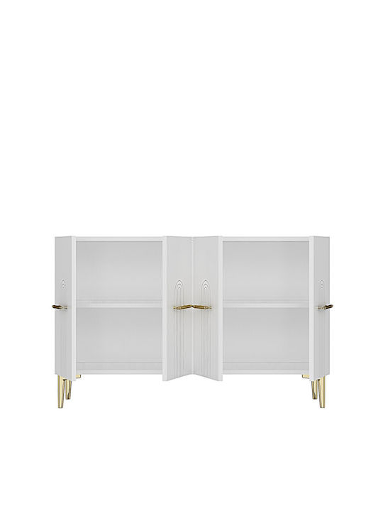 Μπουφές Ξύλινος Λευκός 120x32x75cm