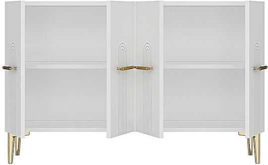 Sideboard Holz Weiß 120x32x75cm