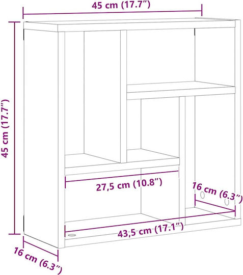 Ράφι Black Oak 45x16x45εκ.