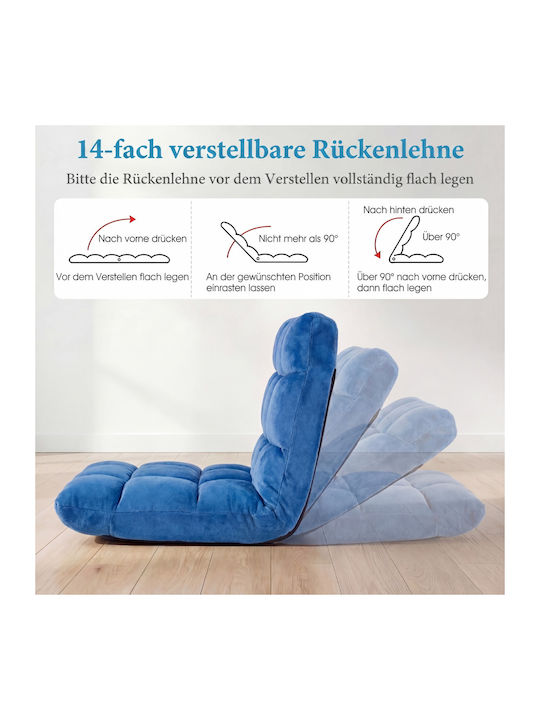 Multifunctional Bean Bag Chair Blue 51x60x49.5cm