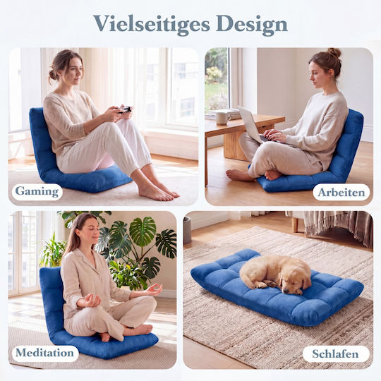 Vielseitiger Sitzsack Sessel Blau 51x60x49,5cm