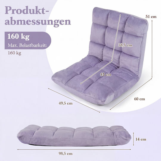 Multifunctional Bean Bag Chair Purple 51x60x49.5cm