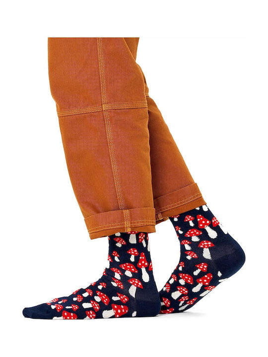 Happy Socks Mushroom Ανδρικές Κάλτσες Μπλε Happy Socks Mushroom Ανδρικές Κάλτσες Μπλε