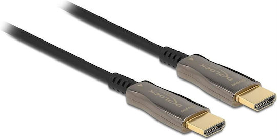 DeLock Active Optical Cable HDMI male - HDMI male 25m Μαύρο