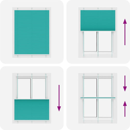 vidaXL Fabric Roller Blind in Petrol Blue Colour W110xH150cm