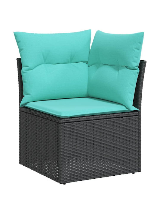 Outdoor Corner Rattan Sofa with Cushions 62x62x69cm