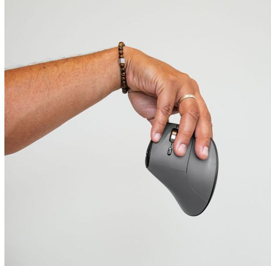 Bakker Elkhuizen FastForward 3-Mode Kabellos Ergonomisch Bluetooth Vertikal Maus Gray