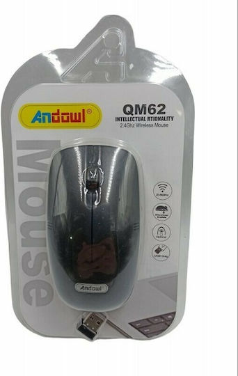 Andowl QM62 Ασύρματο Ποντίκι Λευκό