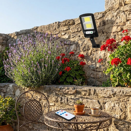 Jortan Street Solar Light 100W Cold White 6500K with Motion Sensor, Photocell and Remote Control IP66 36cmx15cmcm