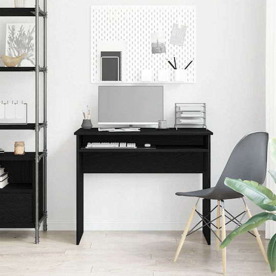 Desk Wooden Black Oak 90x50x74cm