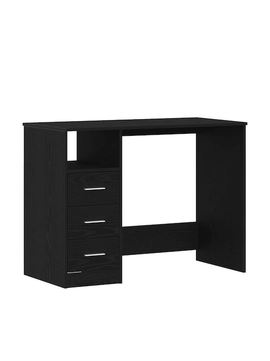 Γραφείο Υπολογιστή Ξύλινο Μαύρη Δρυς 102x50x76εκ.