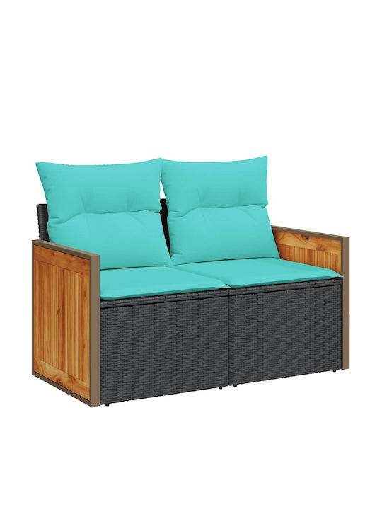 Four-Seater Outdoor Rattan Sofa with Cushions 55x62x69cm