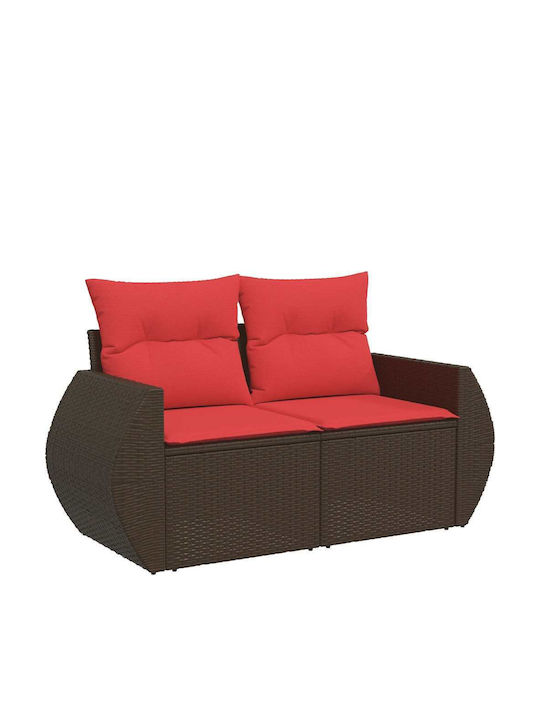Outdoor Corner Rattan Sofa With Cushions 62x62x69cm