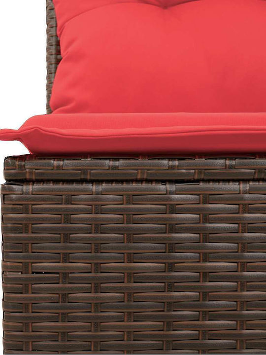 Outdoor Corner Rattan Sofa With Cushions 62x62x69cm
