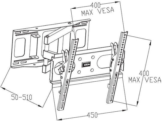 Art AR-77 Επιτοίχια έως 46" και 35kg
