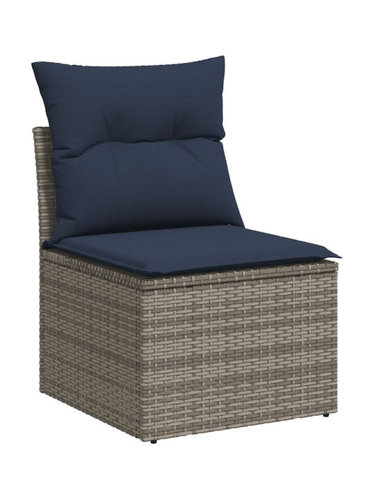 Outdoor Corner Sofa Rattan With Cushions 55x62x69cm
