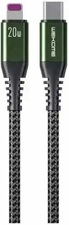WK WDC-171 Braided USB-C to Lightning Cable 20W Μαύρο 1m