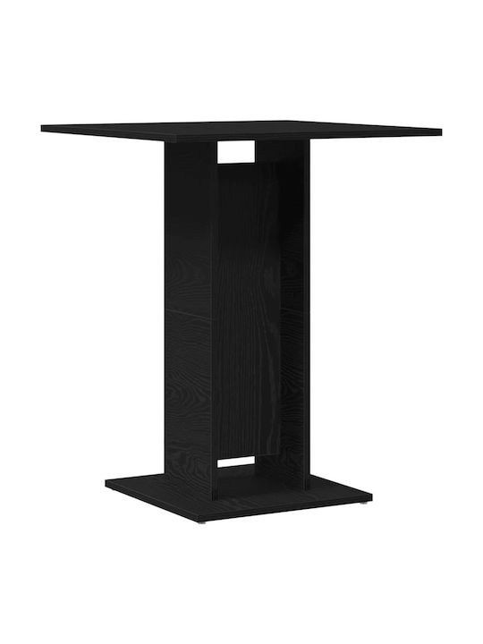 Τραπέζι Κουζίνας Ξύλινο Μαύρο Δρυς 60x60x75εκ.