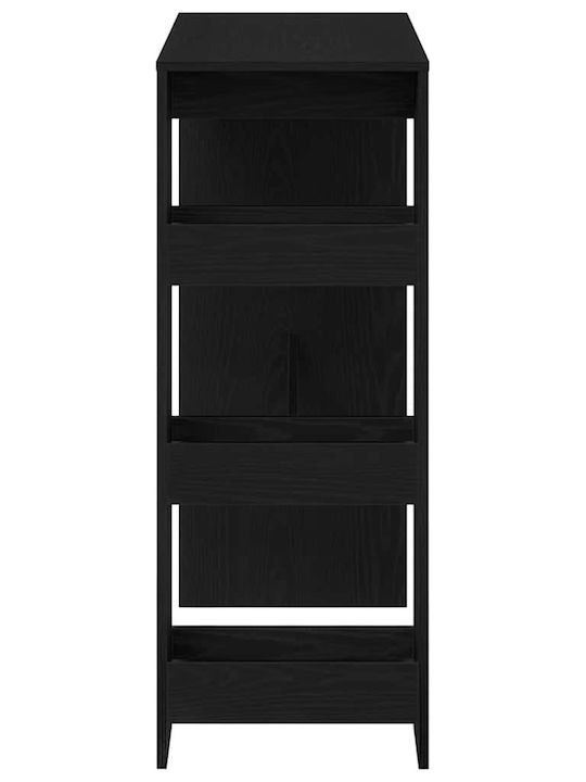 Bar-Tisch Holz Schwarz Eiche 90x40x103,5cm