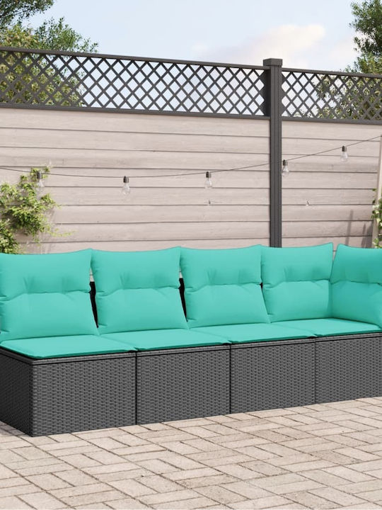 Viersitziges Outdoor-Sofa Rattan mit Kissen