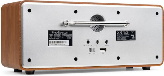 Audizio Foza Επιτραπέζιο Ραδιόφωνο Ρεύματος DAB+ με Bluetooth Ασημί