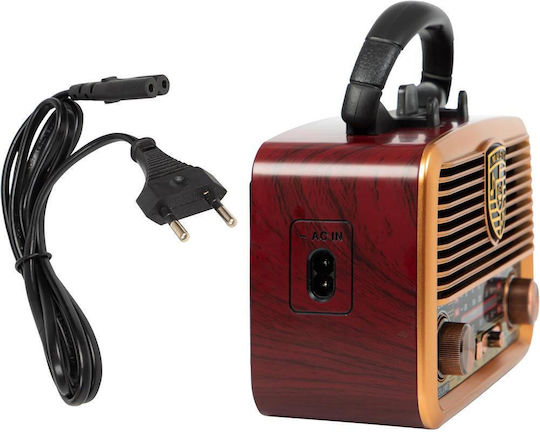 Blow RA10 Επιτραπέζιο Ραδιόφωνο Ηλιακό με Bluetooth Καφέ