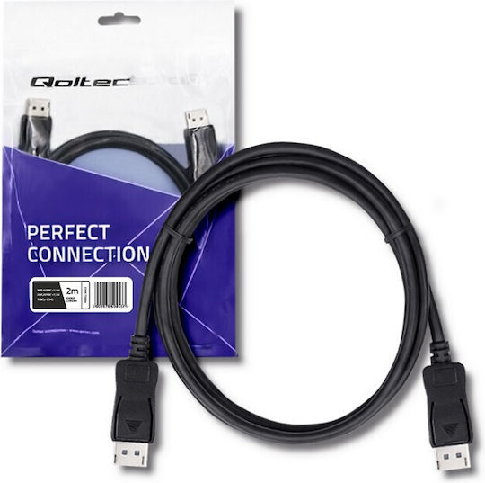 Qoltec Cable DisplayPort male - DisplayPort male 2m (50453)