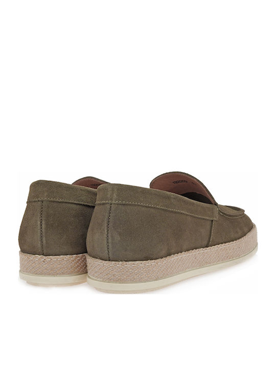 Suede Ανδρικά Loafers σε Πράσινο Χρώμα