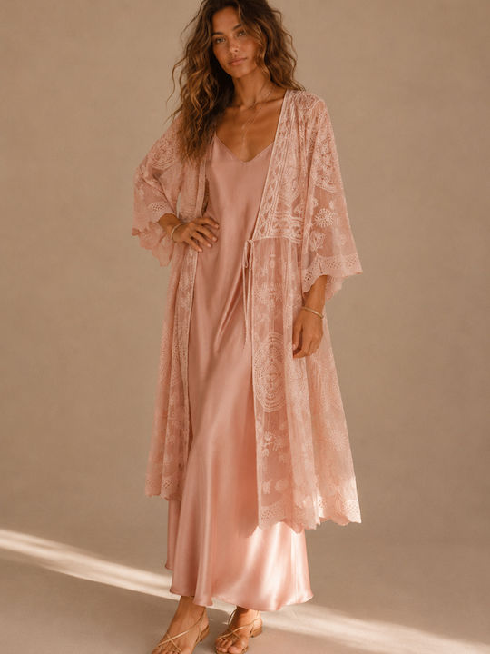 Women's Kimono Powder Pink