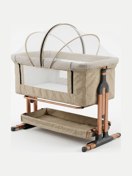 ForAll Cradle with Mattress and Wheels Beige