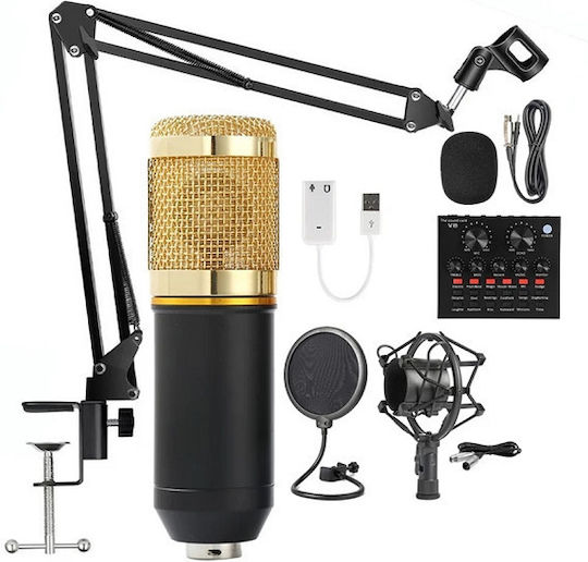 BM-800 V8 Kit Σετ Πυκνωτικό Μικρόφωνο XLR Shock Mounted για Φωνητικά