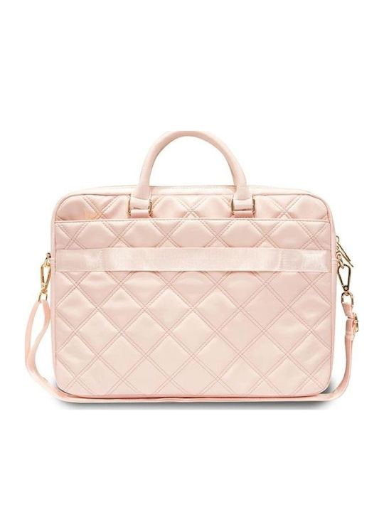 Guess Quilted 4G Θήκη για Laptop 16" σε Ροζ χρώμα